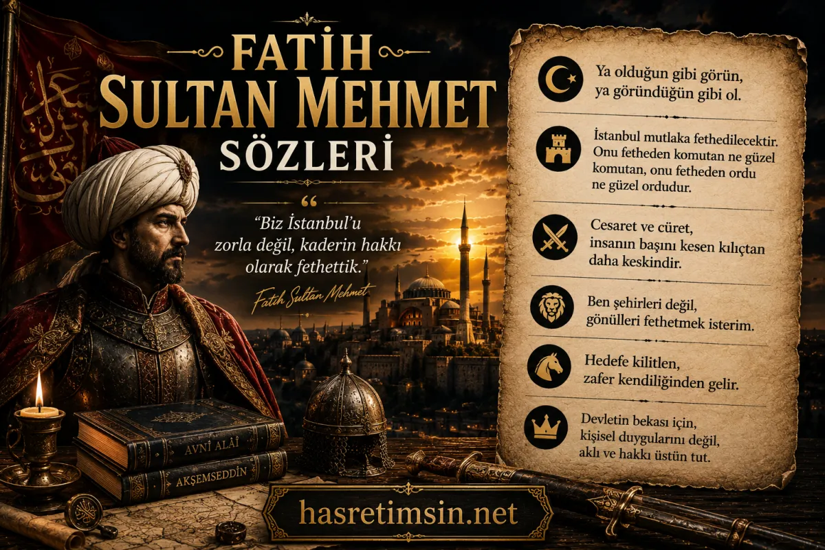 Fatih Sultan Mehmet Sözleri