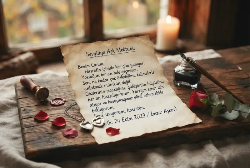 Aşk Mektubu Oluşturucu – Sevgilinize Özel Romantik Mektup Yazın - Hasretimsin