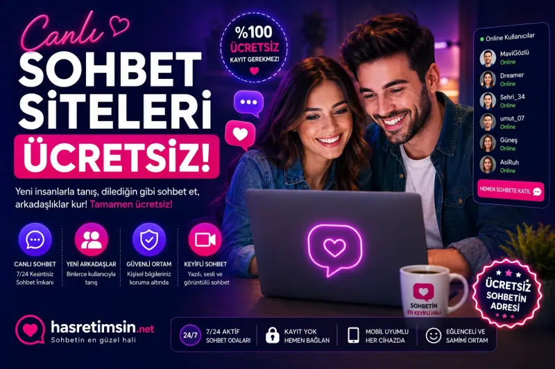 Canlı Sohbet Siteleri – Ücretsiz Canlı Sohbet Platformları - Hasretimsin