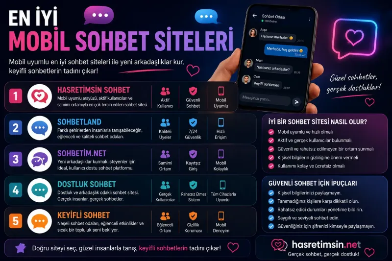 En Iyi Mobil Sohbet Siteleri – 2026'nin En Populer Platformlari - Hasretimsin