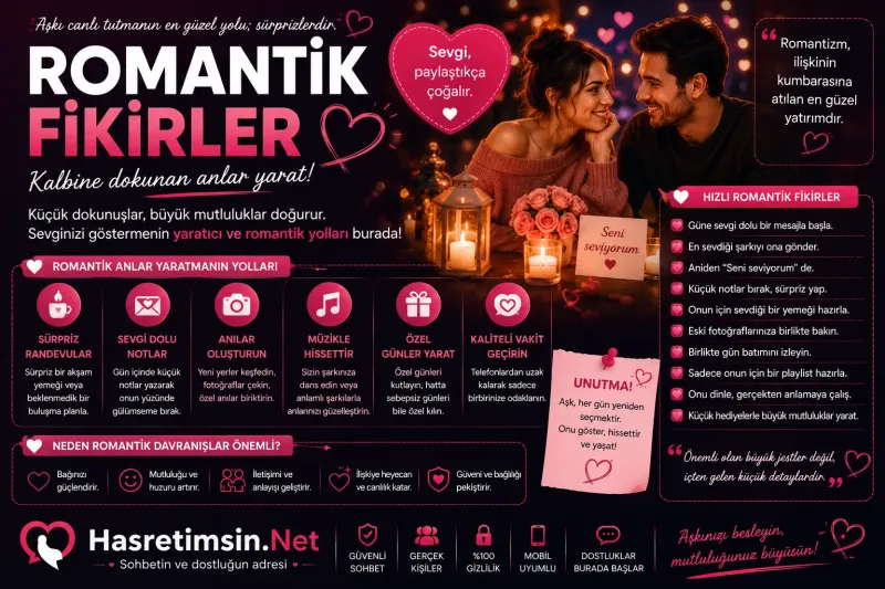 Romantik Fikirler – İlişkinize Renk Katacak Romantik Öneriler - Hasretimsin