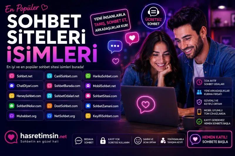 Sohbet Siteleri İsimleri – Türkiye'nin En Popüler Sohbet Platformları - Hasretimsin