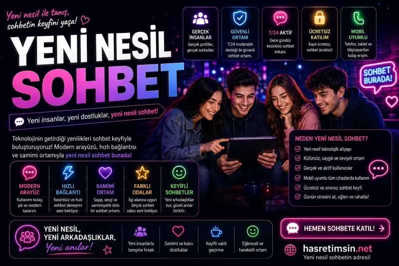 Yeni Nesil Sohbet – Modern ve Dinamik Sohbetin Adresi - Hasretimsin
